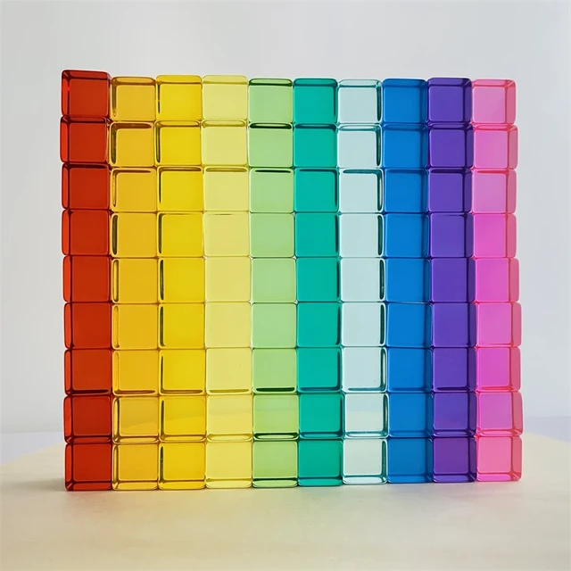 Acrylic Rainbow Blocks, Color Building Blocks